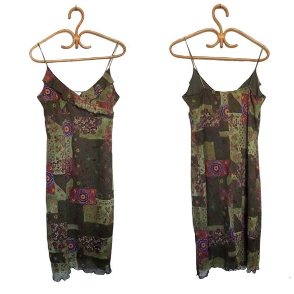 Charlotte Russe Dresses & Skirts - 2 for $38 vintage y2k hippie patchwork fitted dress